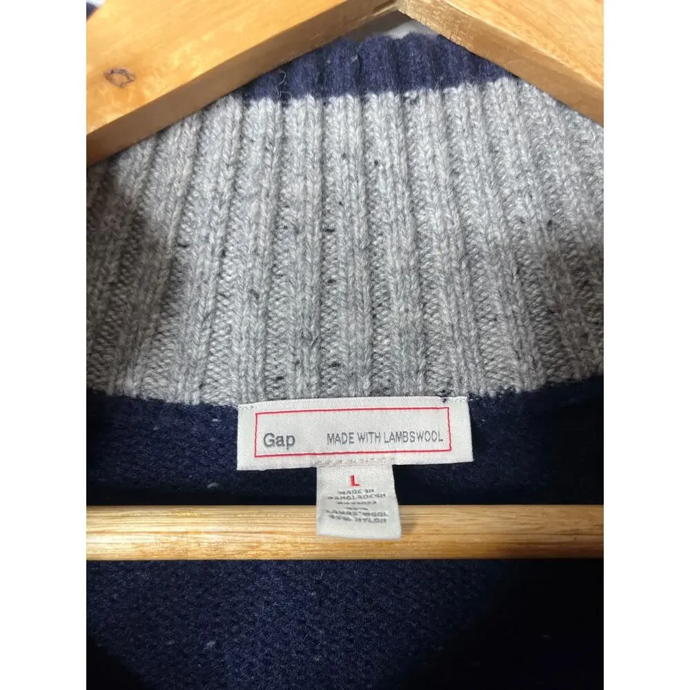 Gap Womens Lambs Wool Half button Sweater Large